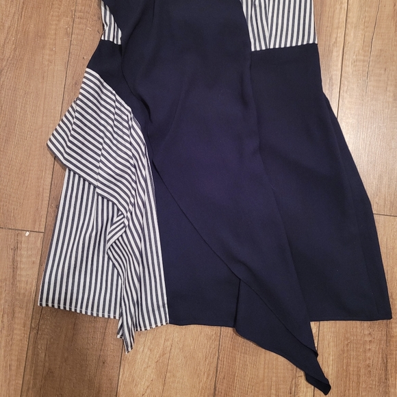 Striped Asymmetrical Minidress - Picture 4 of 7